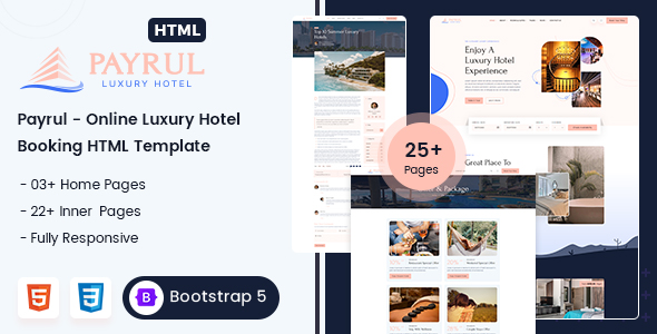 Payrul - Online Luxury Hotel Booking HTML Template