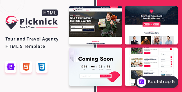 Picknick - Tour and Travel Agency HTML Template
