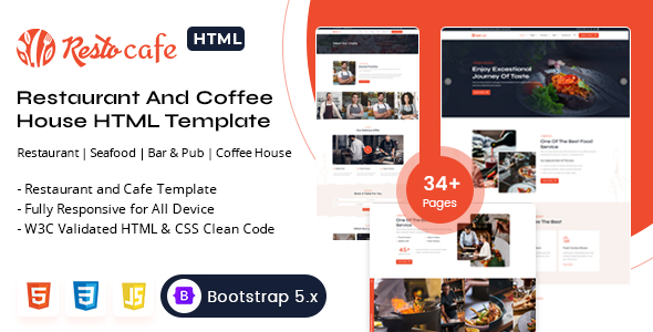 Restcafe - Restaurant And Coffee House HTML Template