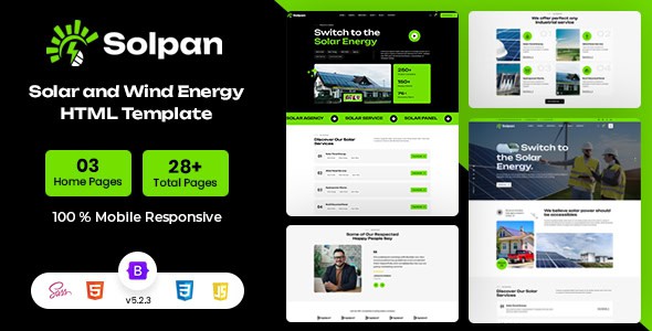 Solpan - Solar and Wind Energy HTML Template